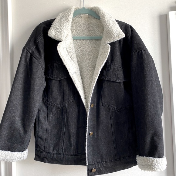Zaful denim faux fur jacket - Picture 1 of 4